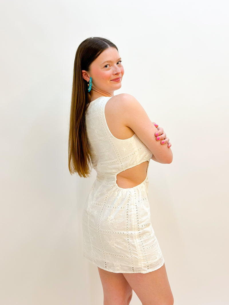 Eloise White Dress - Side View