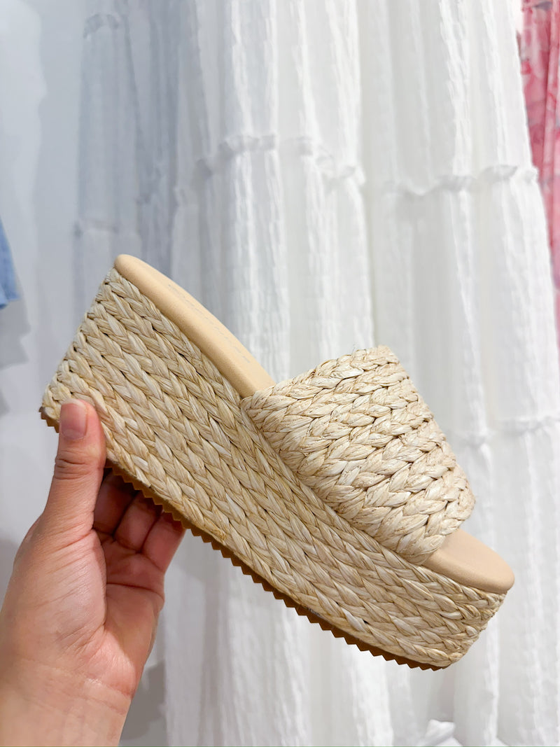 Raffia Platform Sandal