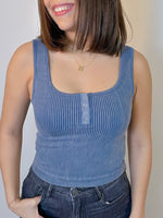 Washed Seamless Cropped Top