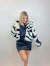 Luxe Fur Zebra Jacket