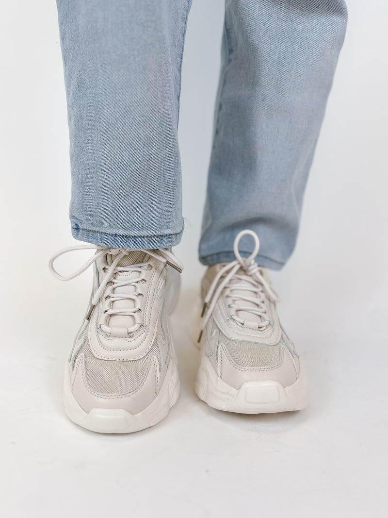 Lucy Beige Chunky Sneakers