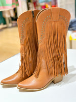 Adela Studded Fringe Tall Boots