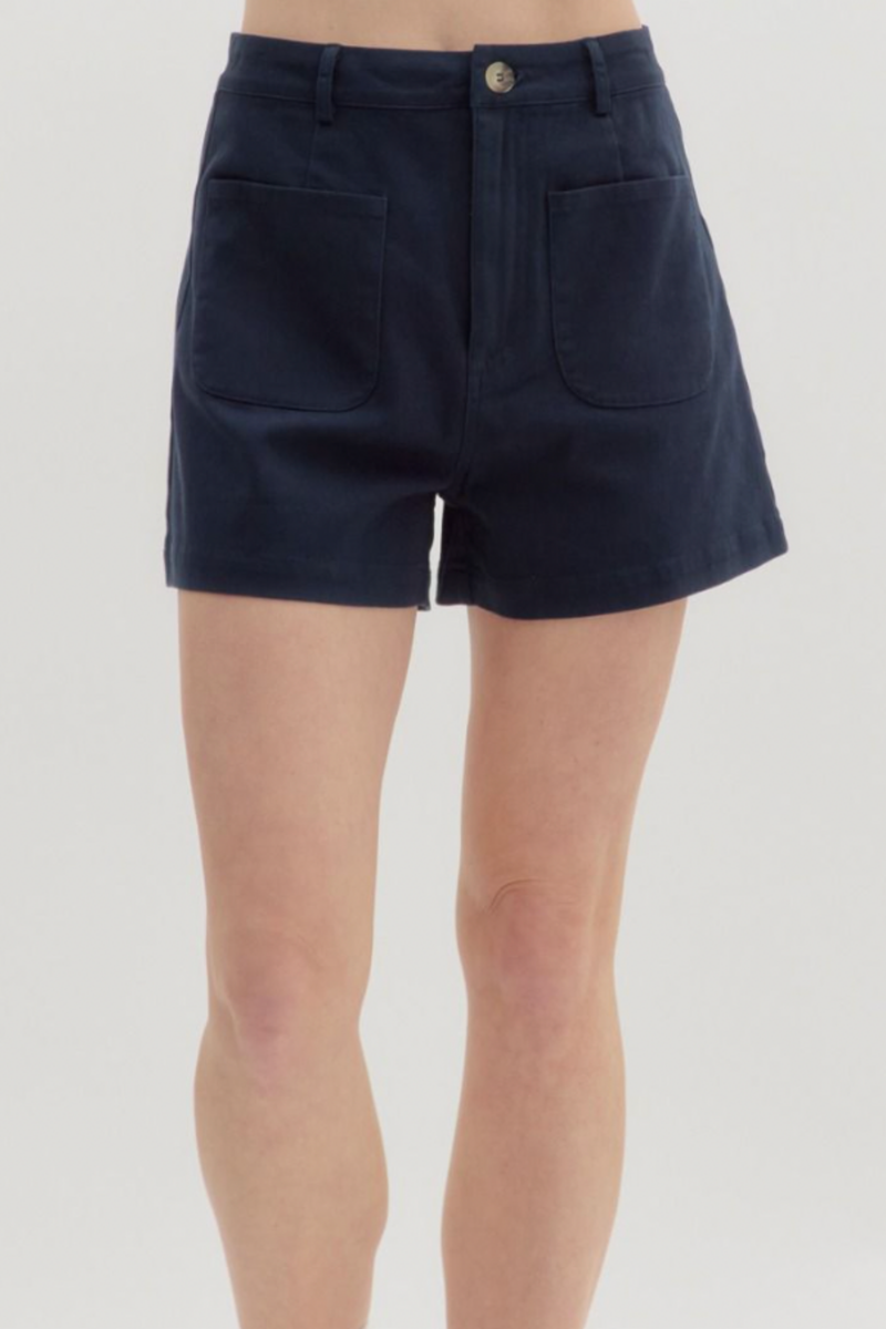 Navy high waisted shorts