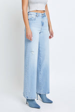 NORI Distressed Wide Leg Jeans