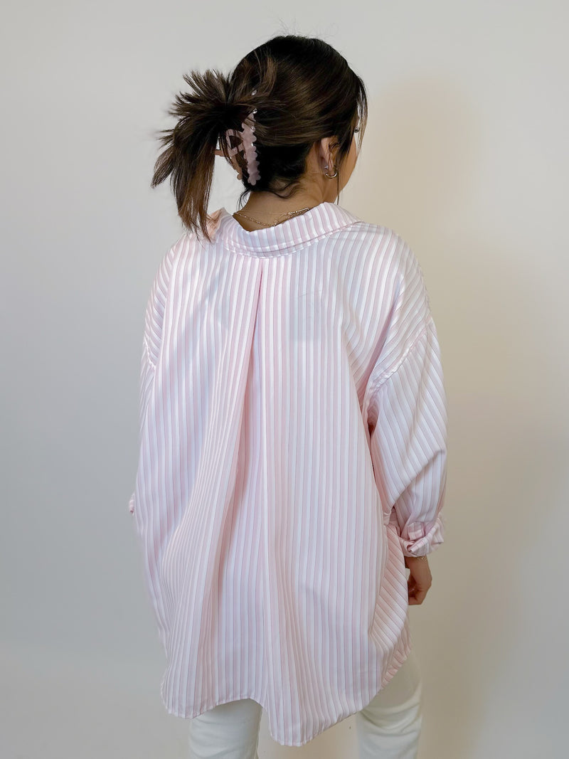 Alaia Oversized Striped Shirt