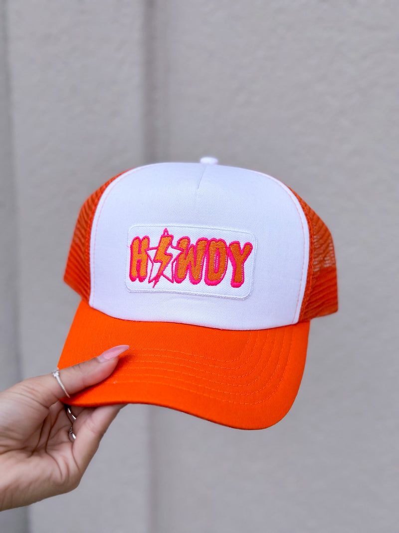 Howdy Patch Trucker Hat - Orange