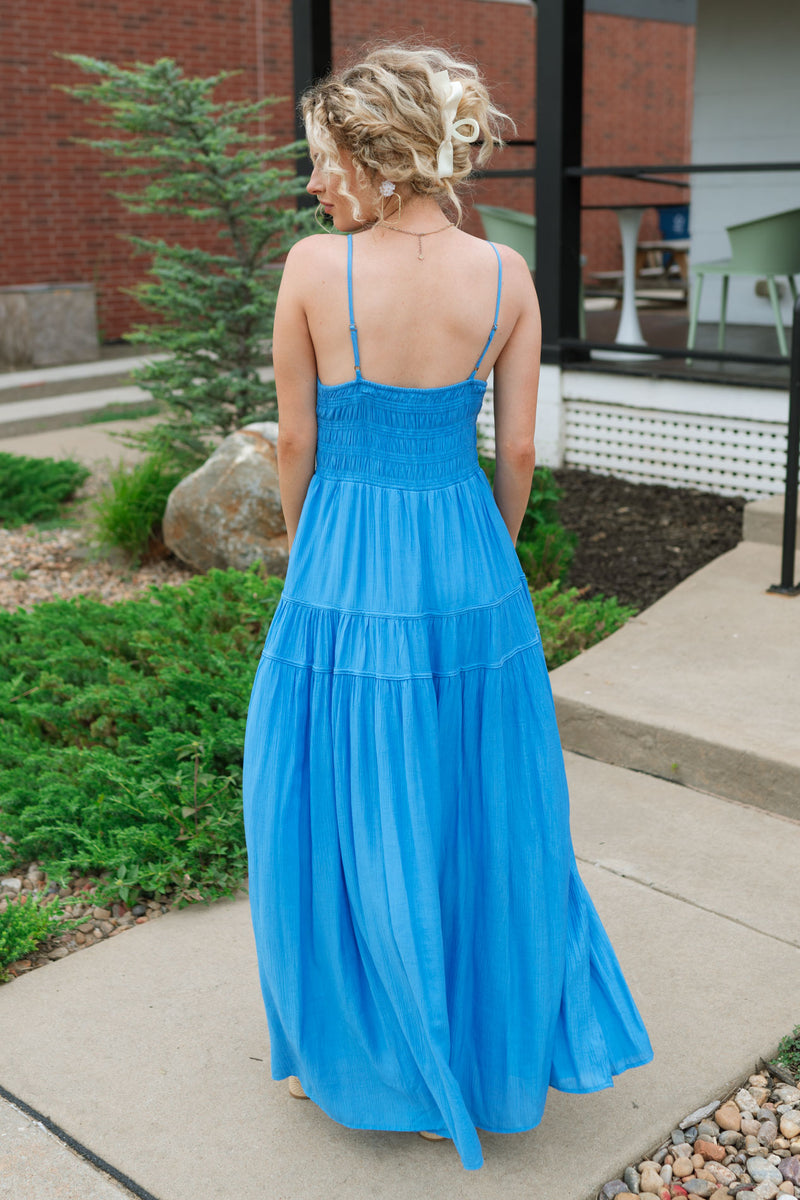 Lyra Maxi Dress - Blue