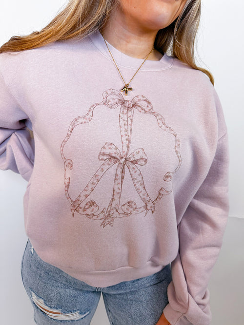 Ditzy Floral Peace Sign Thrifted Sweatshirt