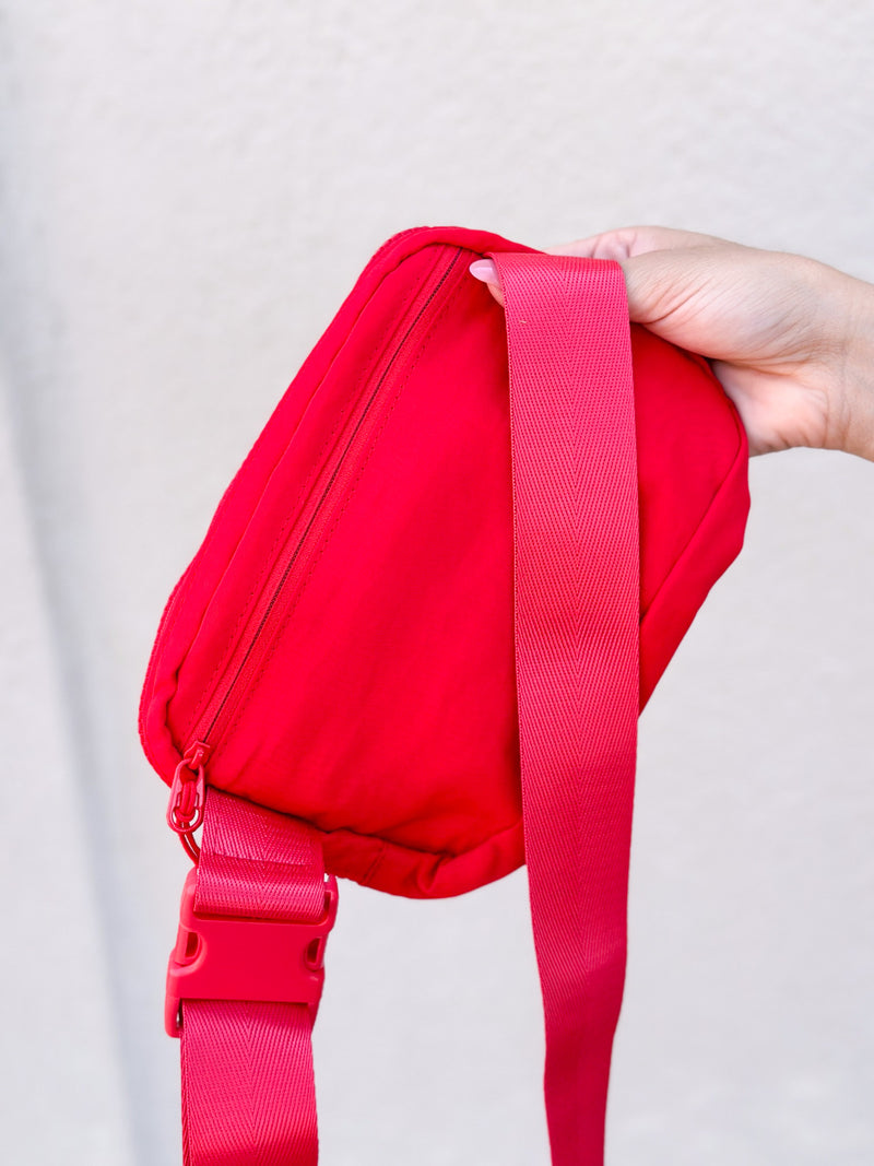Crossbody Belt Bag - Red
