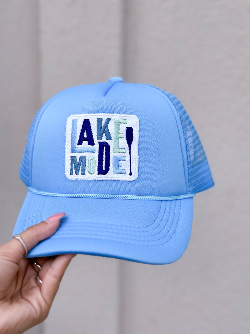 Lake Mode Trucker Hat- blue