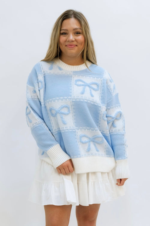 cozy blue sweater