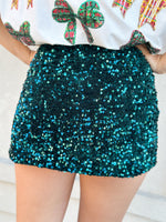 Emerald Sequin Skirt