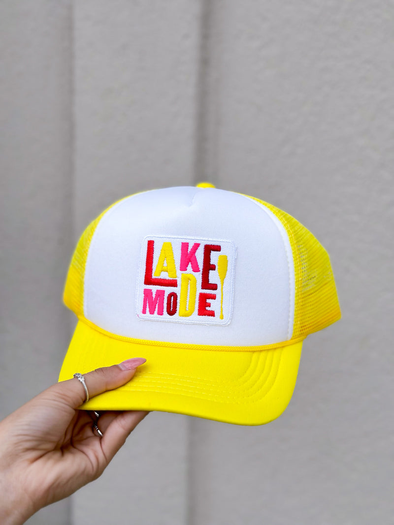 Lake Mode Trucker Hat- Yellow