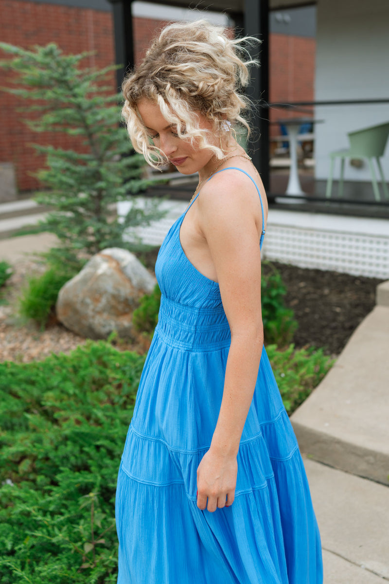 Lyra Maxi Dress - Blue