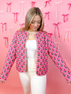 Flower Print Quilted Jacket