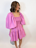 Freya Pink Puff Sleeve Dress