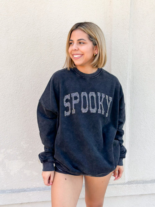 Spooky Rhinestone Sweatshirt