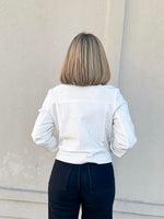Samara Zip Up Moto Jacket - White