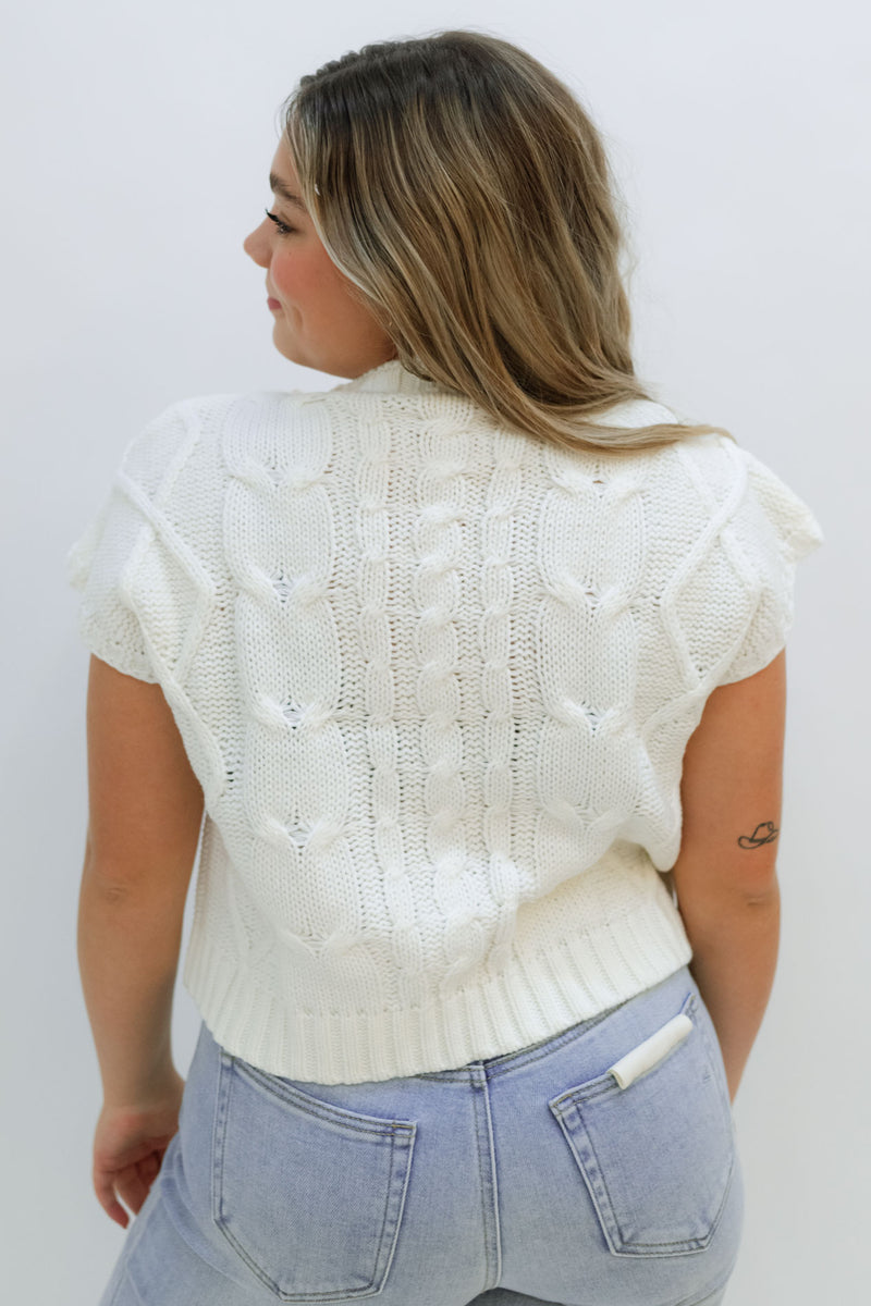 Blissful Bow Sweater - Off White