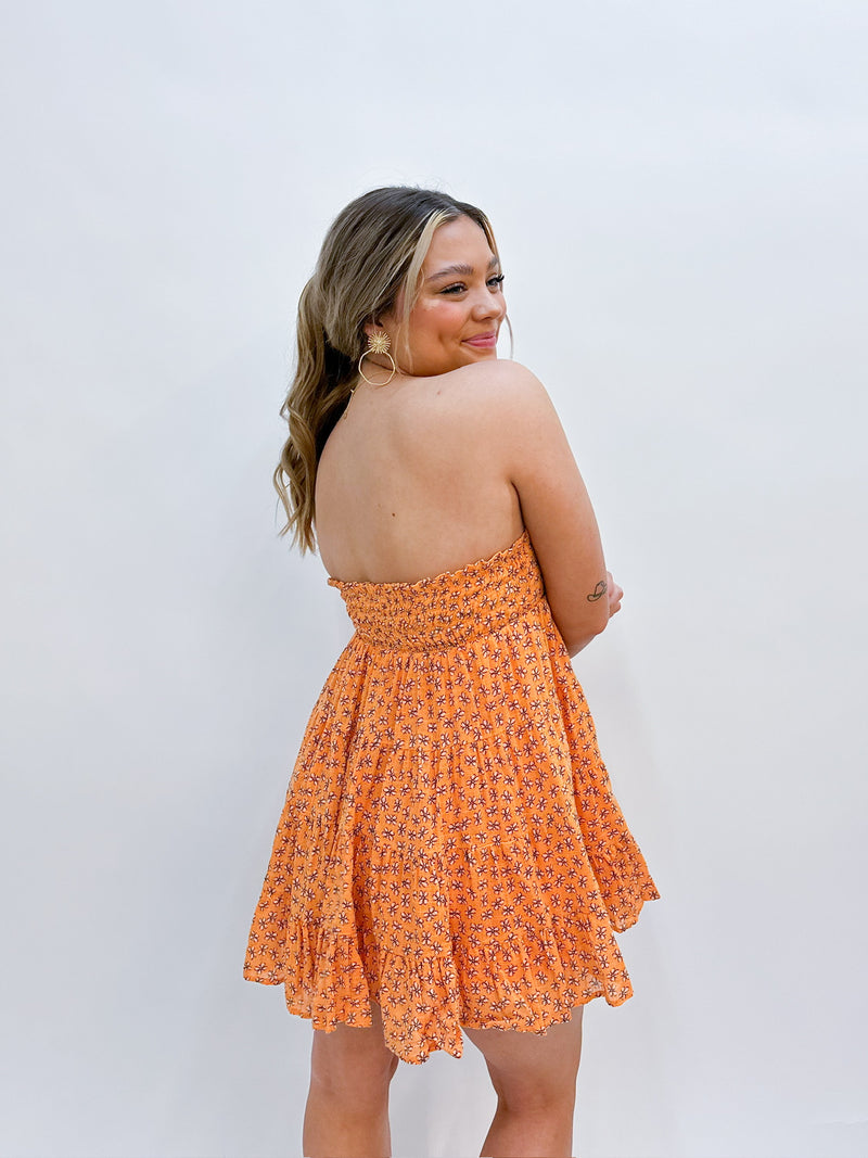 Madeline Orange Mini Dress