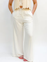 relaxed high waisted linen pant