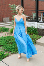 Lyra Maxi Dress - Blue