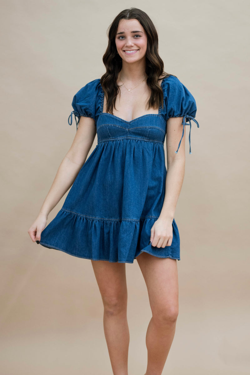 Amber Denim Mini Dress