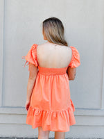 Sunset Solid Dress- Apricot