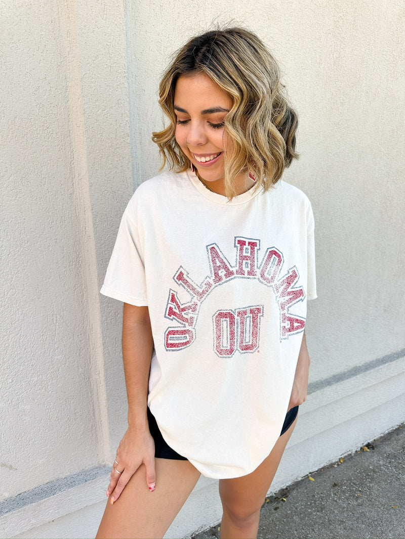 Off White OU Mega Arch Thrifted Tee