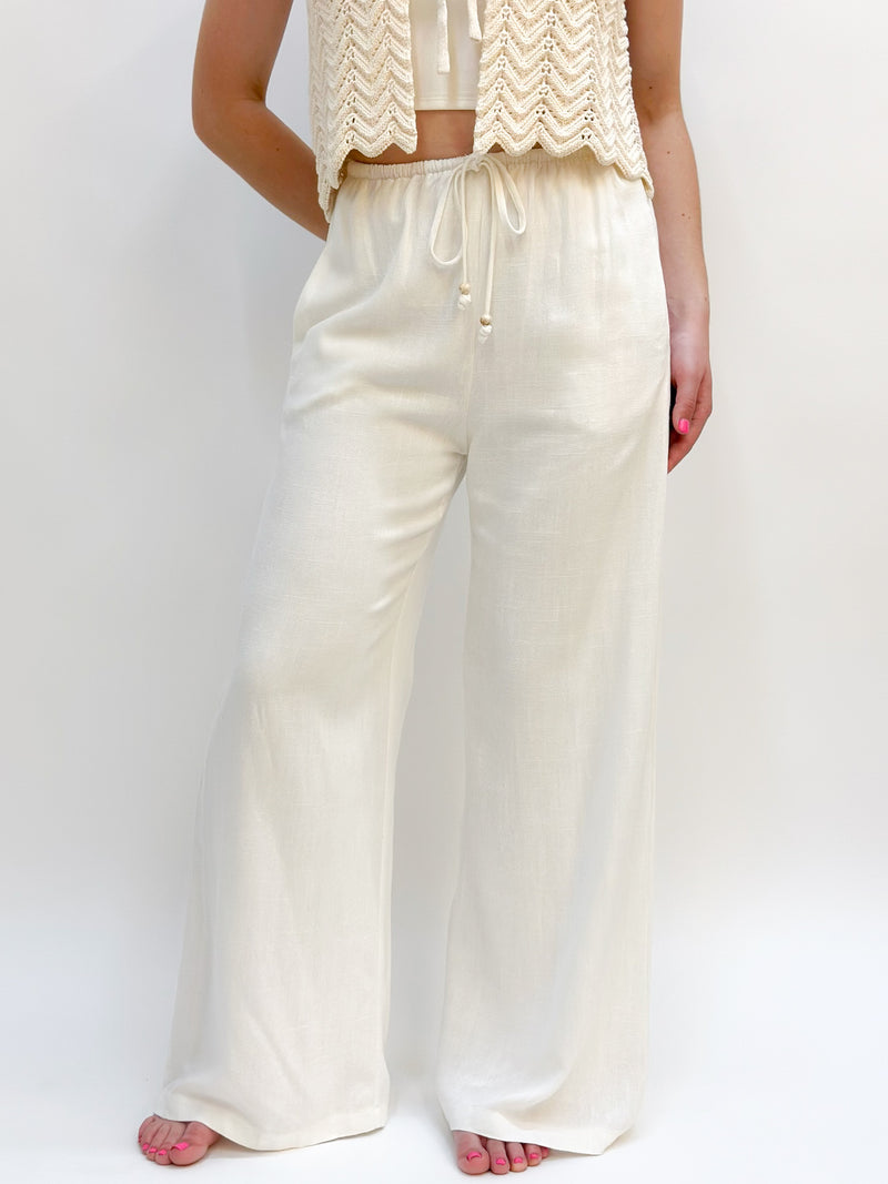 Embrace the intersection of style and comfort with our Drawstring Wide Leg Pant