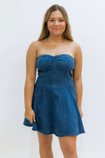 Austin Strapless Denim Dress