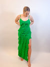 Addison Side Slit Maxi Dress - Green