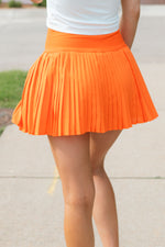 Pleated Tennis Skort - Orange