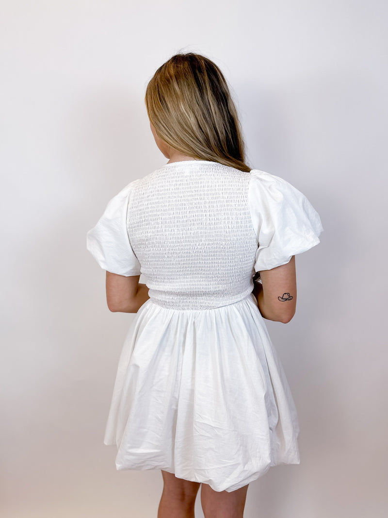 Lucetta Bubble Sleeve Mini Dress