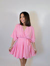 Clara Ann Wrap Dress- Pink