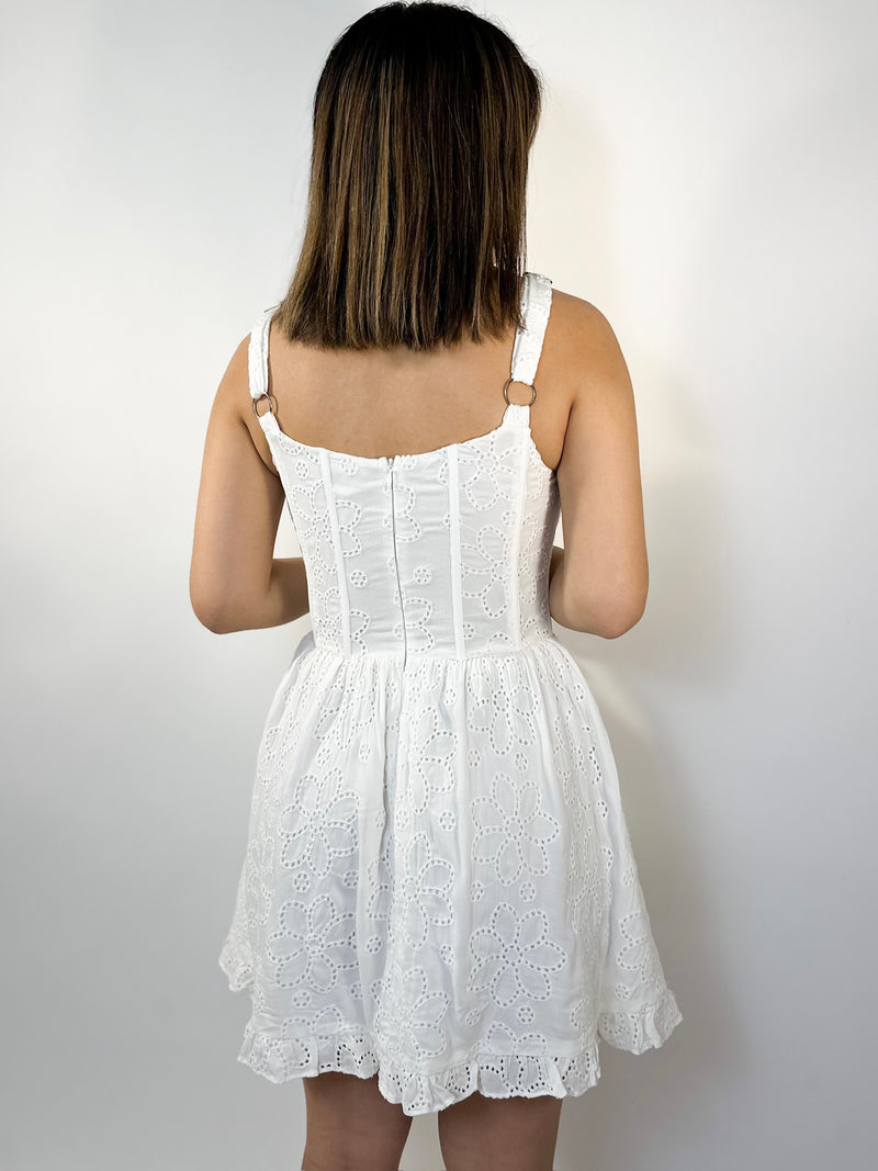 Bella Corset White Mini Dress