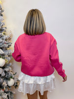 All Over Santa Sweater - Pink