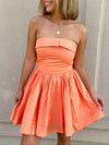 Venus Tube Peplum Dress - Orange