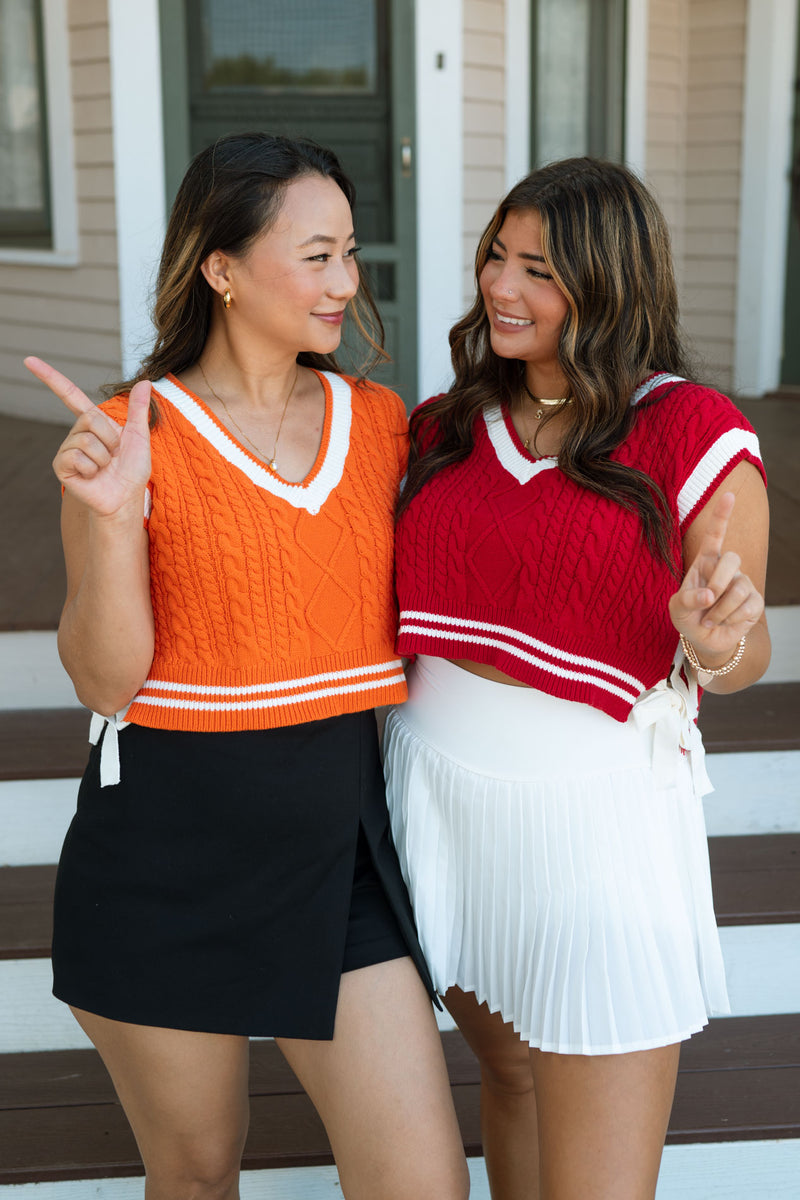 Serena Sweater Vest - Orange