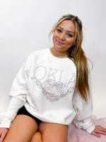Okla Bow Floral Thrifted Sweatshirt