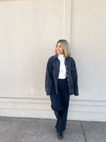 Black Distressed Denim Jacket