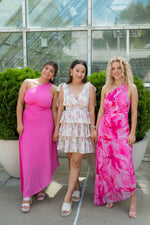 Midi summer dresses pink