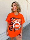 Orange OSU Football Spree Thrifted Tee