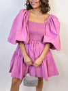 Freya Pink Puff Sleeve Dress