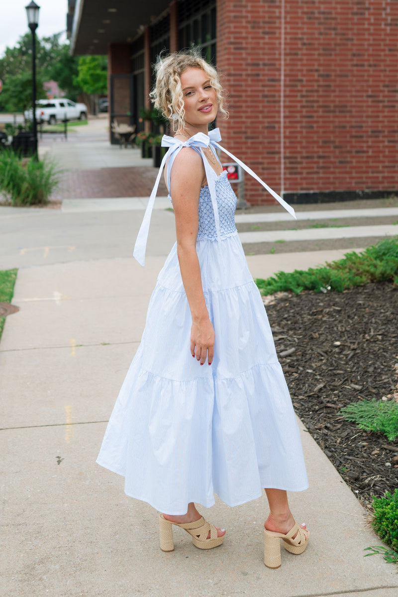 Malibu Striped Midi Dress