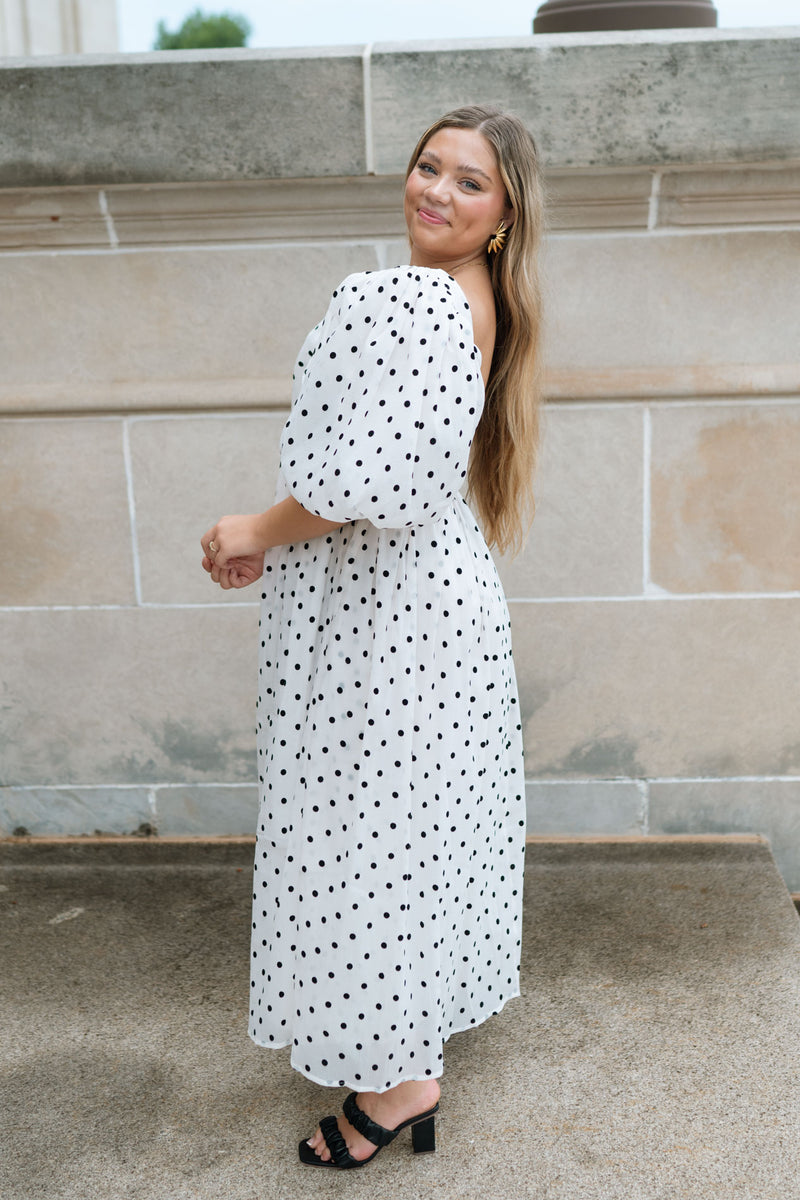 Graceful ,Stylish ,Polished, White and Black Dress