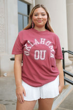 Oklahoma Mega Arch Tee - Crimson