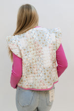 floral rosedale quilted vest