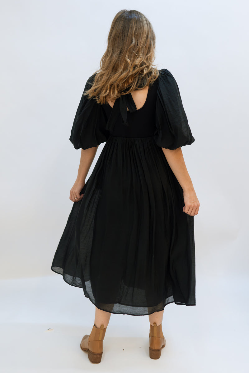 Nina Midi Dress - Black