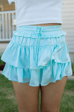 Scarlet Ruffle Skort - Icy Blue